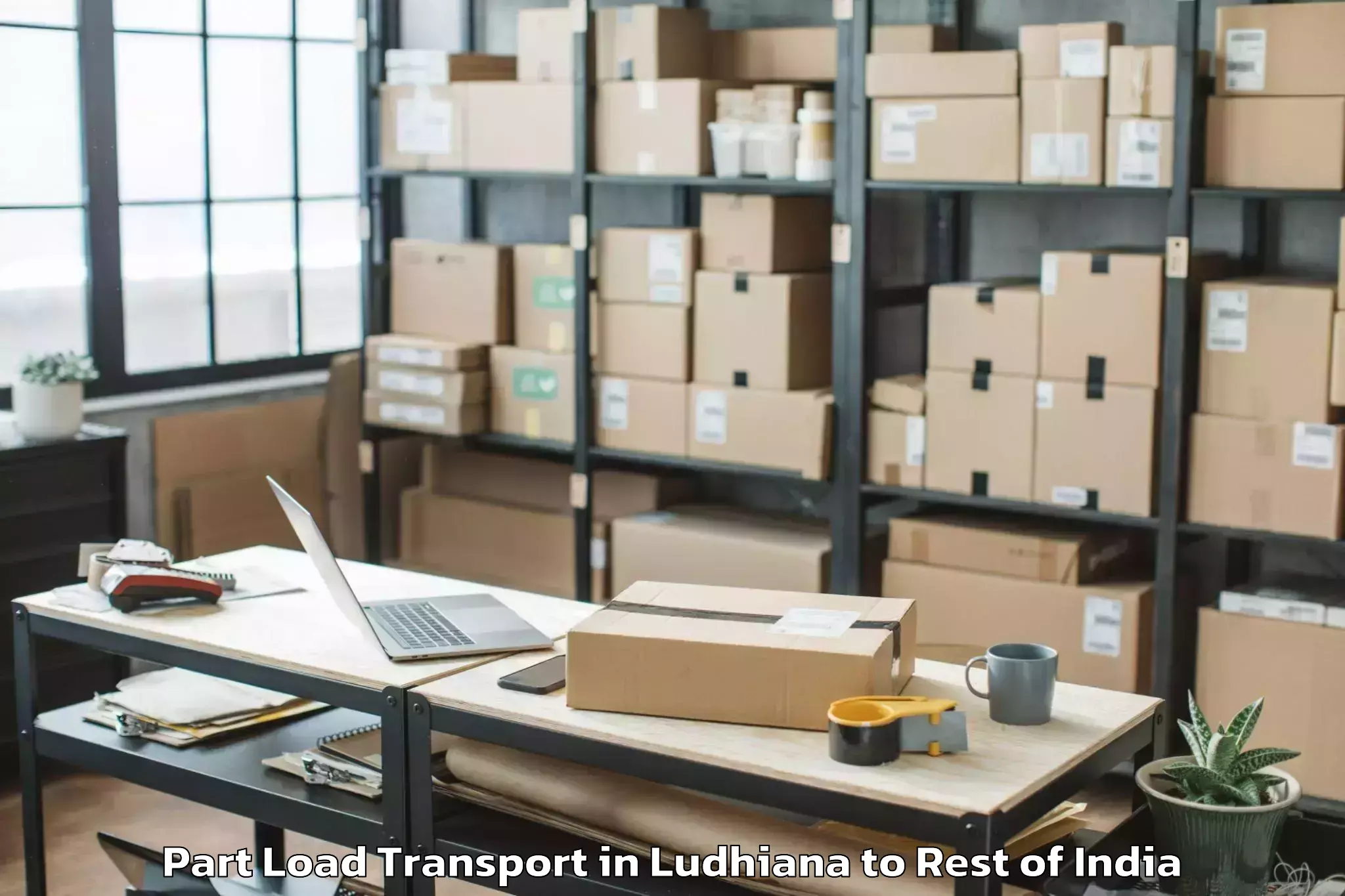 Top Ludhiana to Baramulla Part Load Transport Available